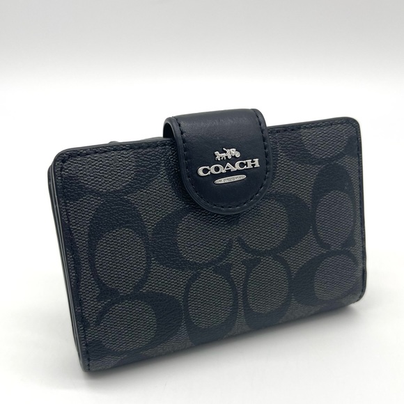 Coach Medium Corner Zip Wallet in Signature Canvas - Picture 4 of 8